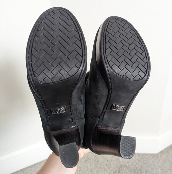 UGG Dandylion Suede Heeled Boots sz 8 - Charcoal Grey - Picture 6 of 7